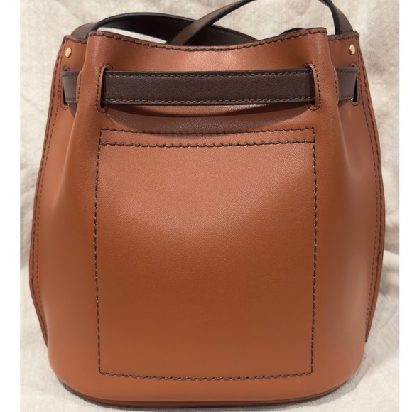 Marc Jacobs Renegade Color Blocked Brown Leather Bucket Bag Crossbody - Picture 11 of 16